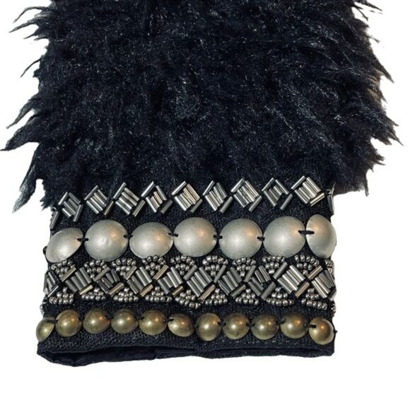 Jessica Simpson Kassidy Embellished Faux-Shearling Black Studded Jacket XS - Picture 4 of 15